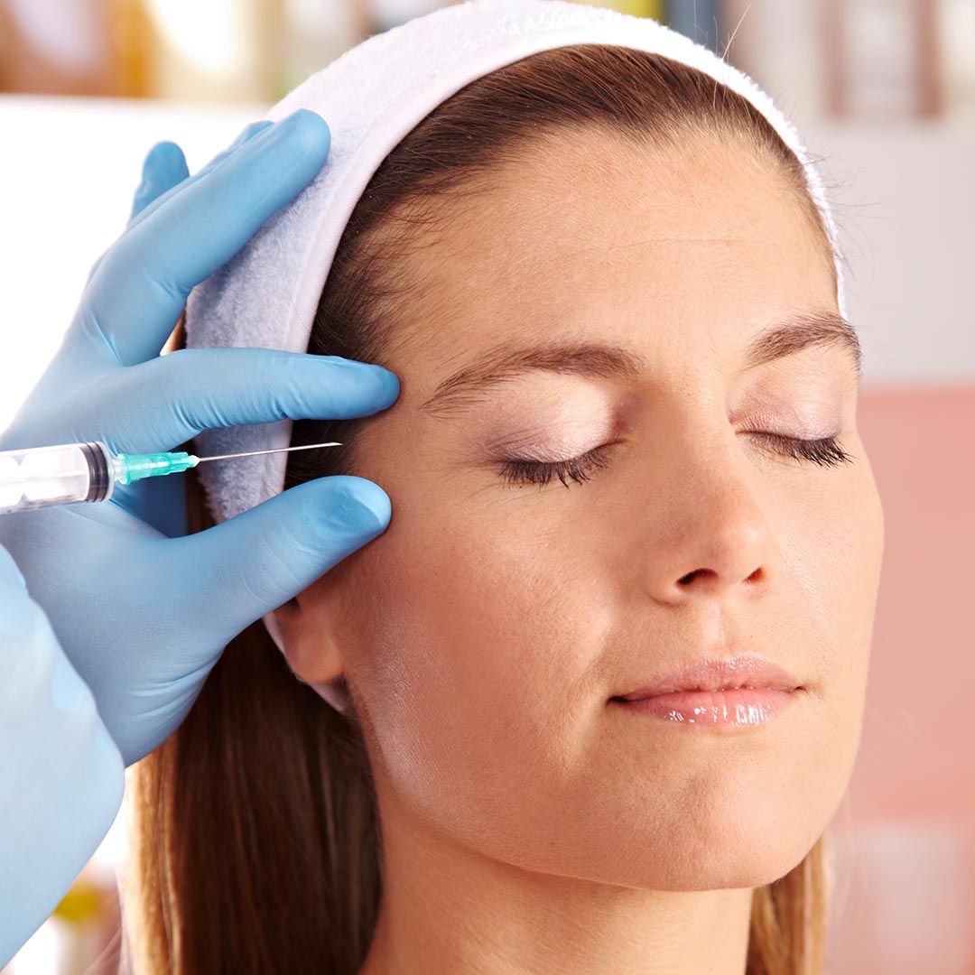 woman getting a botox injection